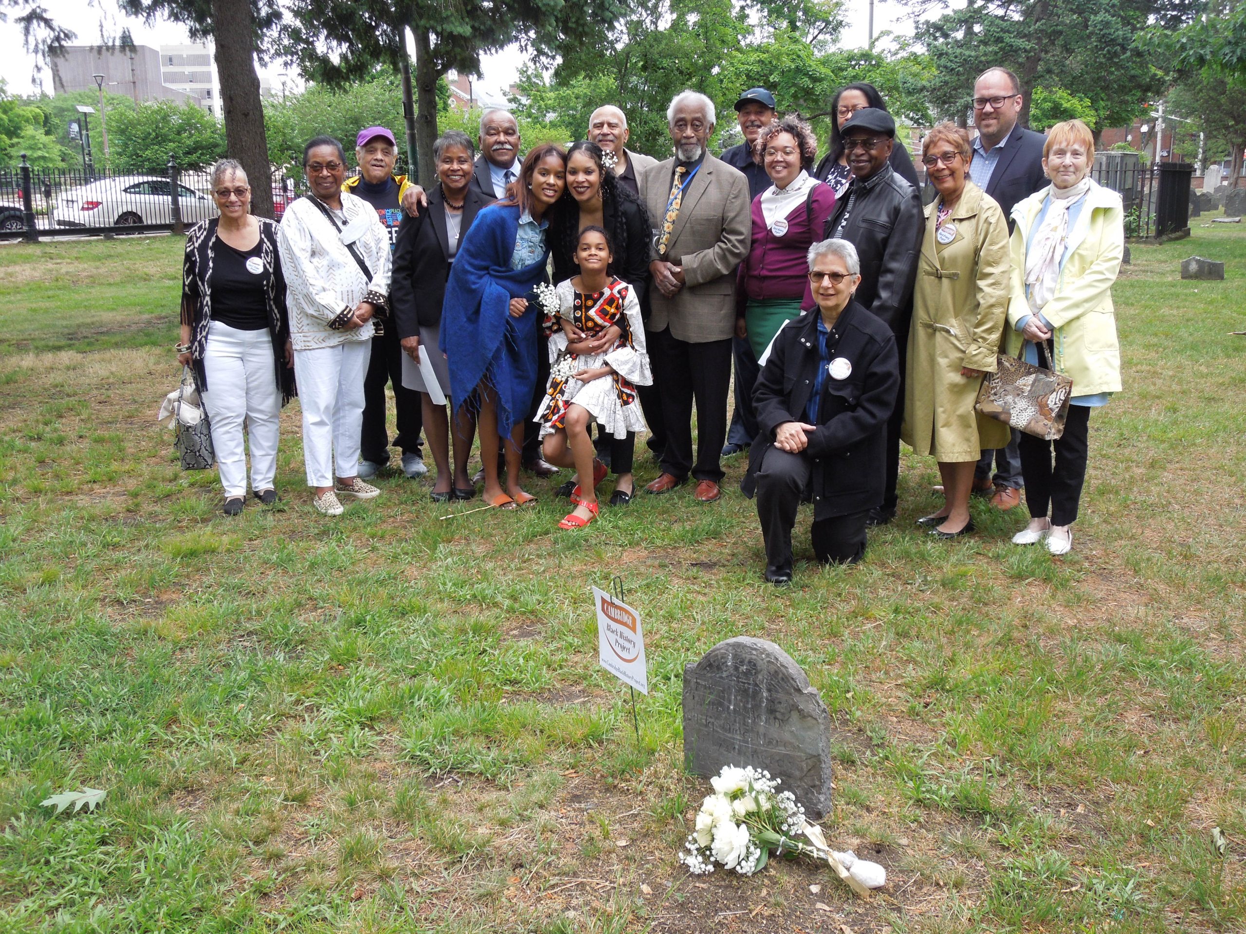 Cambridge Black History Project Committee joined by Rev. Dan Smith, Sumner McClain, and the Lloyd Family and